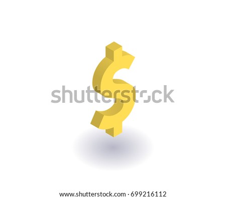 Free Gold Dollar Sign Vector Freevectors - gold dollar sign icon vector symbol in flat isometric 3d style isolated on white background