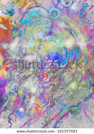 Fantastic bright multicolored abstraction gentle tones. A beautiful background.