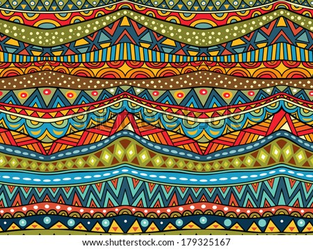 Seamless Geometric Ethnic Pattern. Abstract African Pattern In Vivid ...