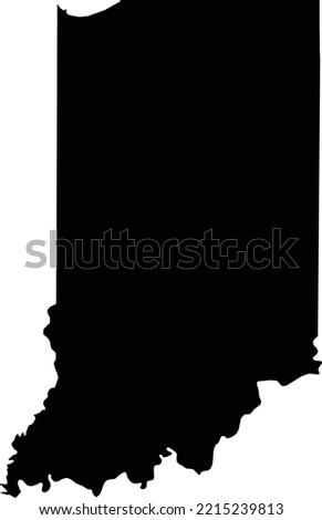 Black vector image of the state of Indiana.