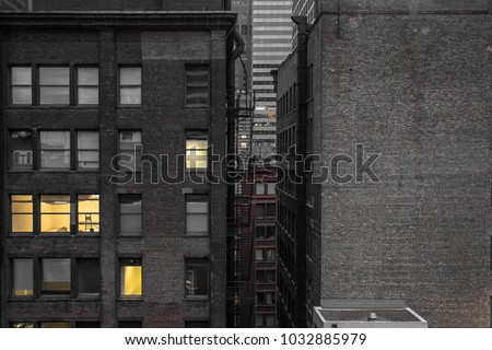 Similar – Image, Stock Photo Chicago Fire Escape