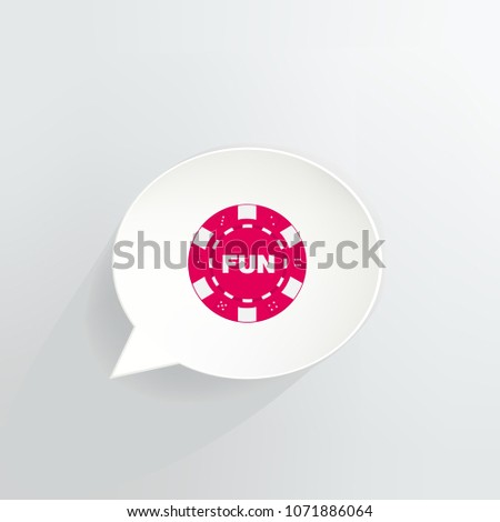 Funfair Cryptocurrency Coin Speech Bubble