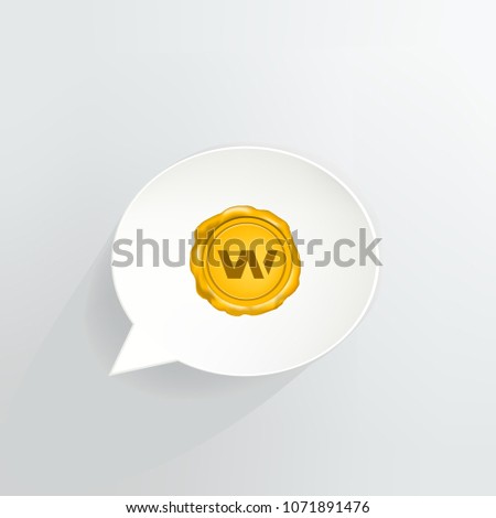 Wax Cryptocurrency Coin Speech Bubble