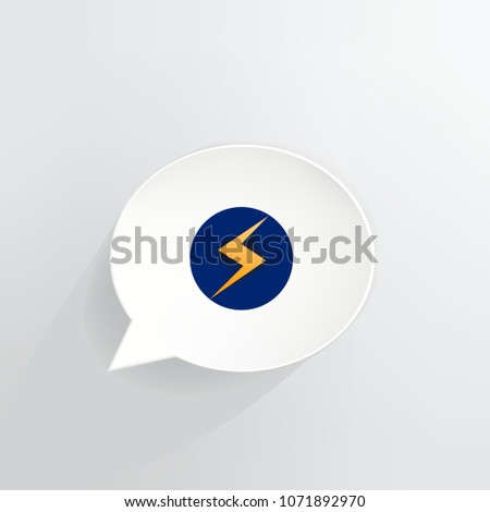 Storm Cryptocurrency Coin Speech Bubble