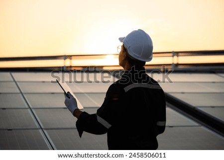 Similar – Image, Stock Photo Photovoltaics and sunshine