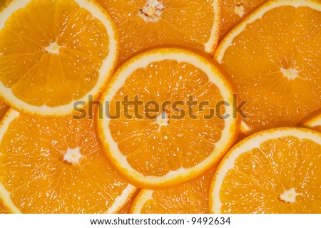 orange fruit slices background