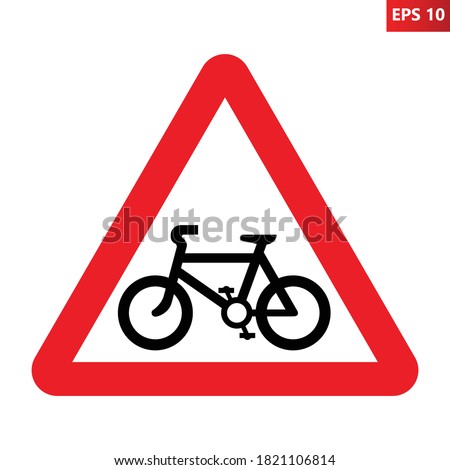 Similar – Image, Stock Photo Cyclist appears on the line from the airfield