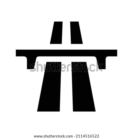 Motorway icon. Vector illustration of highway road sign. Freeway symbol. Flat design isolated on white background. High speed transport concept. Fast delivery.