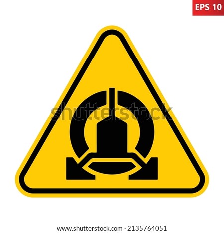 Wheel clamp warning sign. Vector illustration of yellow triangle sign with wheel lock icon inside. Do not park. Caution illegal parking will be penalized. Clamping zone symbol. Сток-фото © 