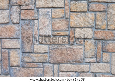Wall of the block pattern