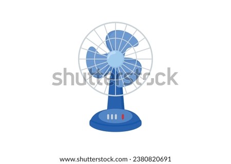 Electric fan vector illustration isolated on white background