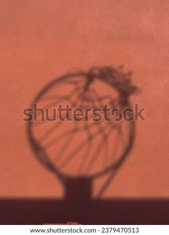 Image, Stock Photo basketball hoop silhouette, street basket in Bilbao city Spain