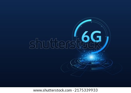 concept of technology 6G mobile network , New generation telecommunication , high-speed mobile Internet,