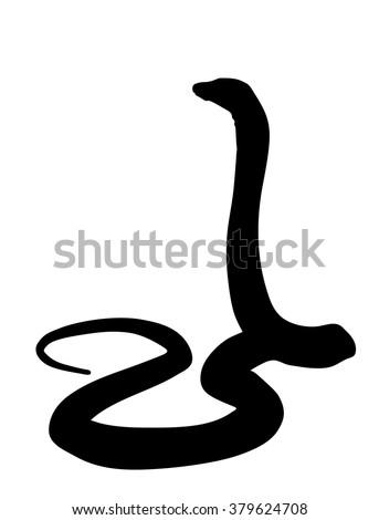 Vector silhouette of Cobra Snake.