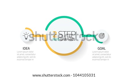 Two infographics element. Business concept with 2 options, steps or processes. data visualization. Vector illustration.