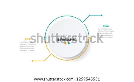Thin line infographic template. Business concept with 2 options, step or process. Vector illustration.