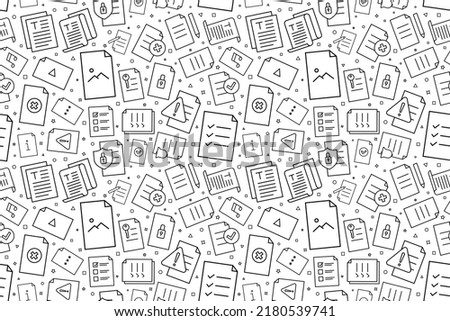 Vector documents pattern. Files seamless background