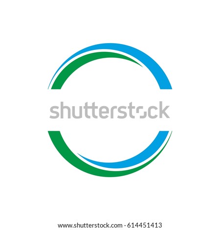Two Half Circle Logo design concept