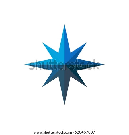 Blue Compass Logo Template