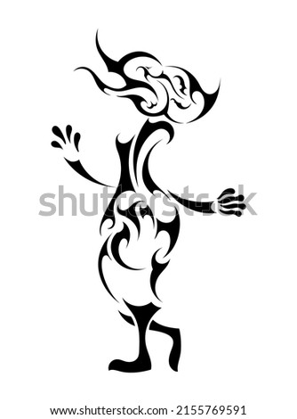 cartoon woodpecker abstract celtic tattoo symbol sticker