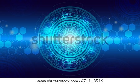 Vector abstract technology cycle background. Template brochure and layout design