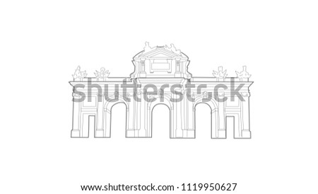 Similar – Image, Stock Photo Puerta de Alcala, Madrid, Spain at night.