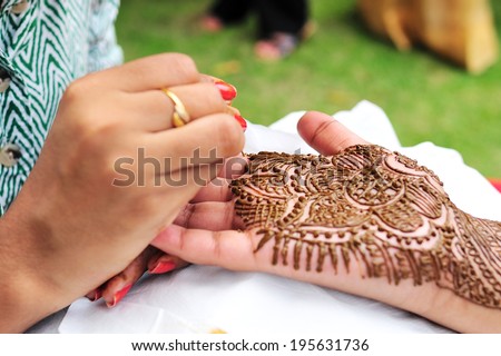 Asian Bridal Henna,intricate designs from Indian art/ Henna - India