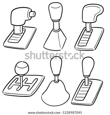 vector set of car transmission