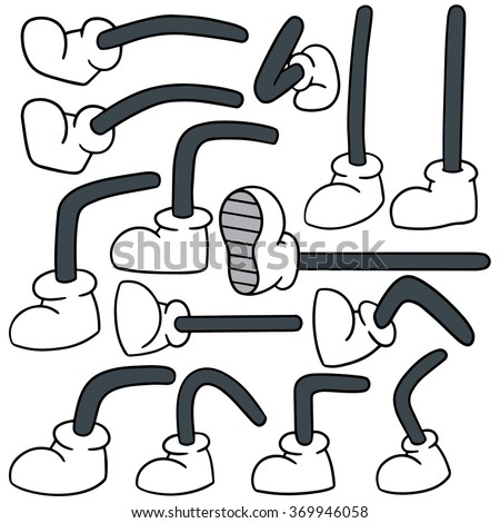 Vector Set Of Cartoon Leg - 369946058 : Shutterstock