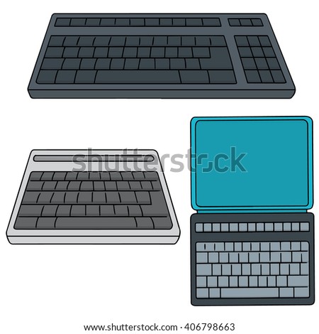 vector set of keyboard