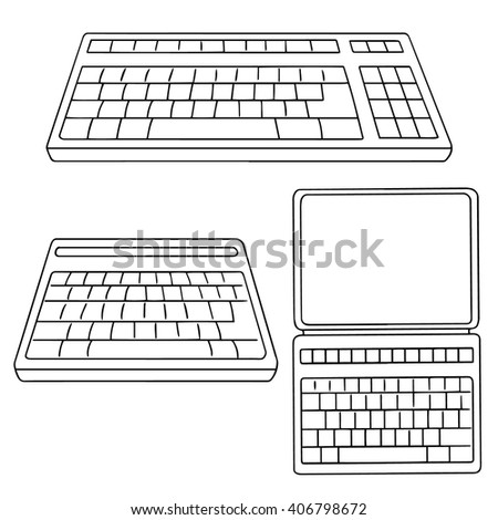 vector set of keyboard