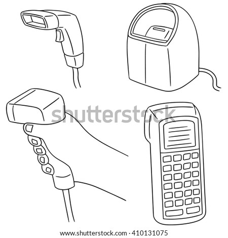 vector set of barcode reader