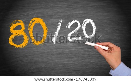 80 / 20 Rule - Marketing and Economy Concept