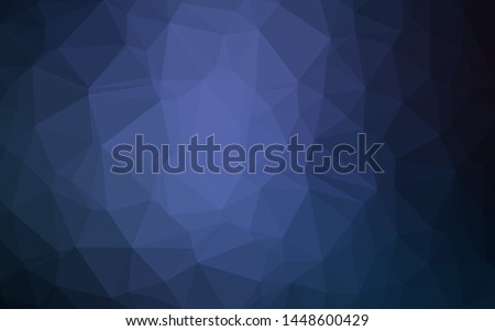 Dark BLUE vector abstract mosaic background. A completely new color illustration in a vague style. Template for your brand book.