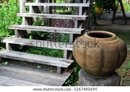 Similar – Image, Stock Photo Big earthen boulder with tree in pine forest