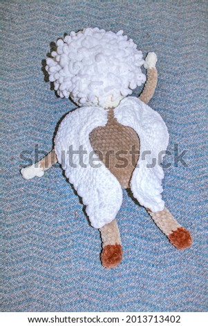 Little cute plush angel inspired with Good Omens Foto d'archivio © 