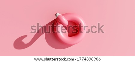 Similar – Image, Stock Photo rubber slippers float in clear water next to female legs