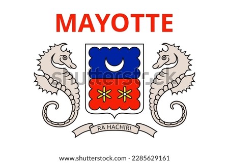 Flag of african island Mayotte.