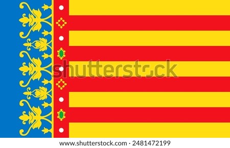 Flag of Valencia and Valencian Community.