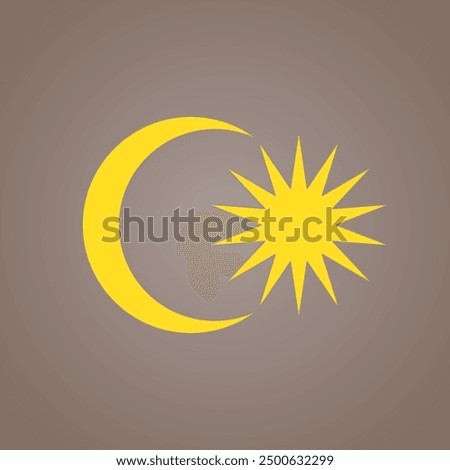 Crescent and star - symbol from the flag of Malaysia