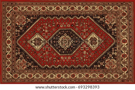 Persian carpet, tribal vector texture Foto d'archivio © 