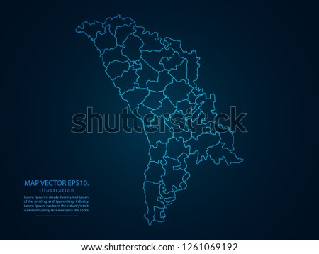 Map of moldova,Abstract mash line and point scales on dark background for your web site design map logo, app, ui,Travel. Vector illustration eps 10.