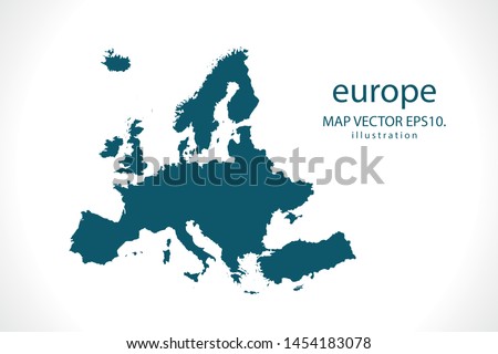 europe map High Detailed on white background. Abstract design vector illustration eps 10