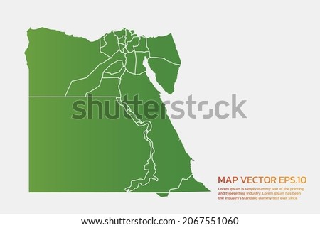  Egypt map High Detailed green color. on white background. Abstract design vector illustration eps 10
