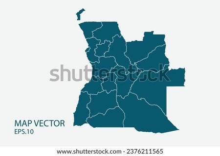Angola map High Detailed on white background. Abstract design vector illustration eps 10