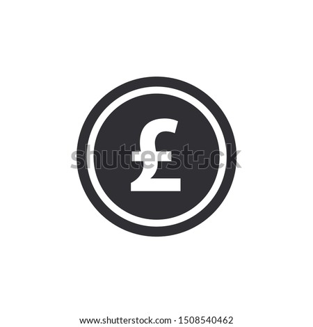 Pound sign. Coin icon. English currency pound. Vector money symbol. Bank payment symbol. World economics. Finance symbol. Currency symbol. Currency exchange. Pound money. Financial operations. Pound