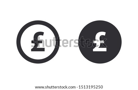 Pound sign. Coin icon. English currency pound. Vector money symbol. Bank payment symbol. World economics. Finance symbol. Currency symbol. Currency exchange. Pound money. Financial operations. Cash 