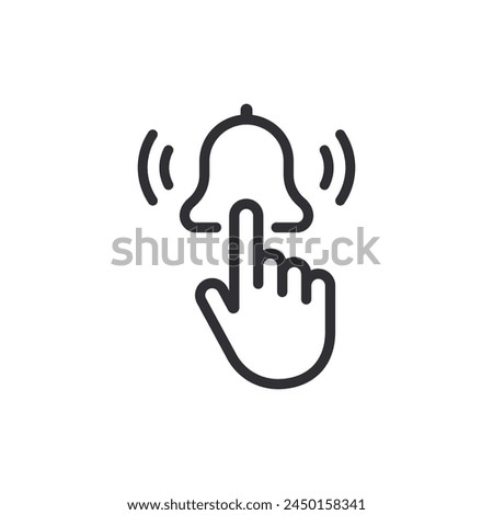 Forefinger. Pointer cursor. Turn on button. Turn off. Hand mouse cursor. Notification sign. Bell icon. Alert sign. Signal symbol. Alarm sign. Reminder icon. Incoming message. Ringtone sign. Notice