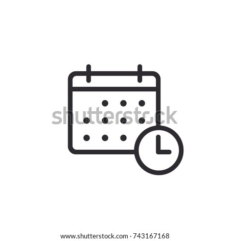 Calendar vector icon.  Calendar symbol. Time management. Calendar days. Holidays icon. Tear-off calendar. Working day. Weekend. Solemn date. Vacation sign. Clock sign. Task Manager. Deadline icon.