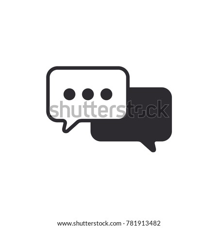 Message bubble. Bubble template. Speech bubble. Chat sign. Communication symbol. Vector speech bubble. Notification icon. Social Media element. New message. Chat icon. Support symbol. Dialog. Message 